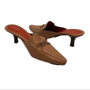 VANELI Brown Pointed Toe Slip On Bow Pump Heels Size 9 Women’s